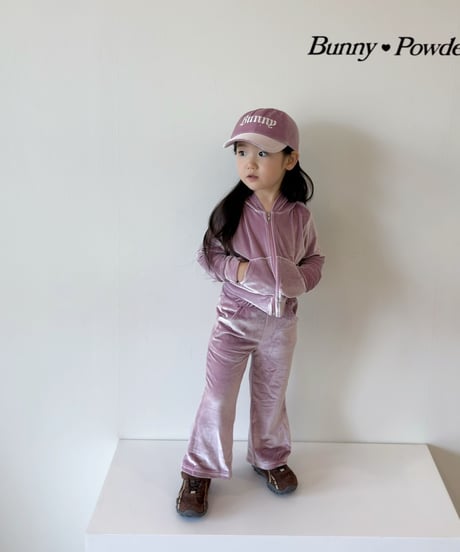 62[予約]bunny powder ash velvet pants