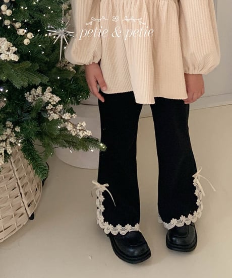 5[予約]petit&petit benny lace flare pants