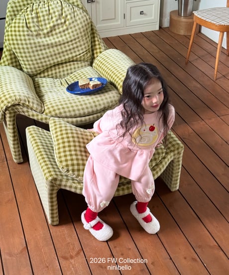 30[予約]ninibello petit ribbon jogger pants