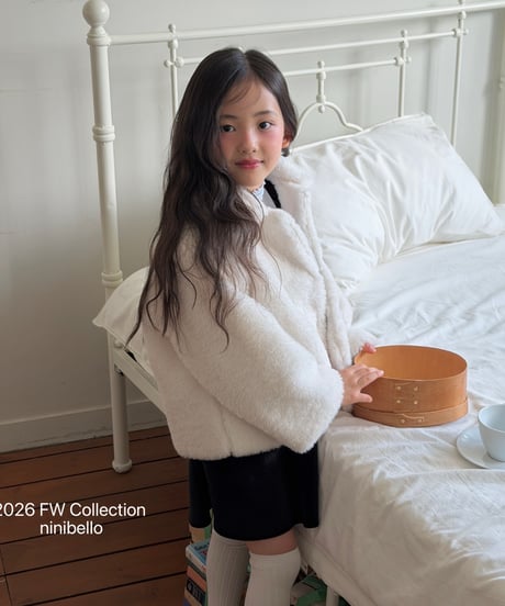 51[予約]ninibello classic fur jacket(ribbon set)