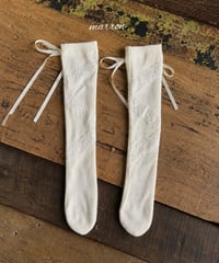 74[予約]marron lace socks