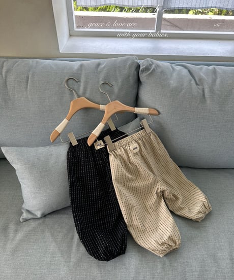 31[予約]monbebe jacquard jogger pants