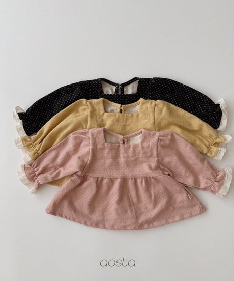 30[予約]Aosta milk dot blouse