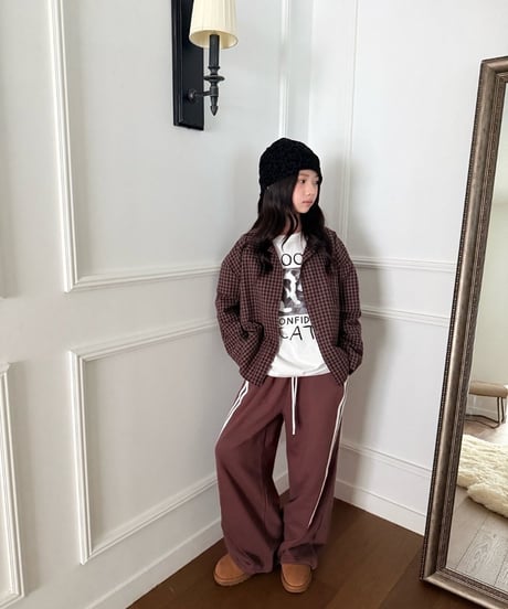 50[予約]COMMA panel two line pants