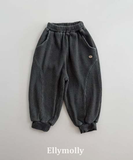 7[予約]ELLYMOLLY king wafflement jogger pants