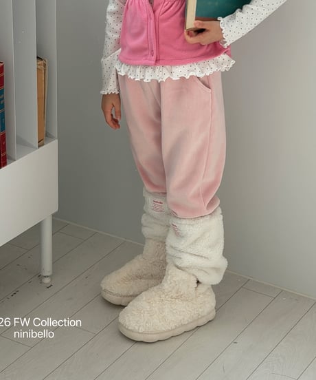 13[予約]ninibello cozy velour pants(12m-2XL)
