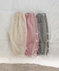 43[予約]petit&petit double lace jogger pants