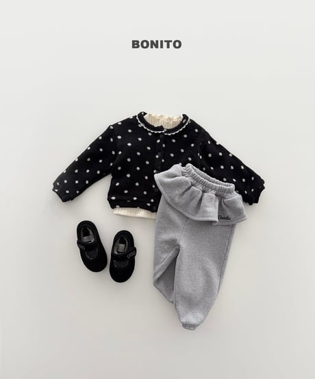 46[予約]bonito frill embroidered jogger