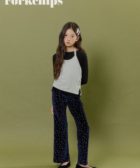 23[予約]FORKCHIPS bloom velvet pants