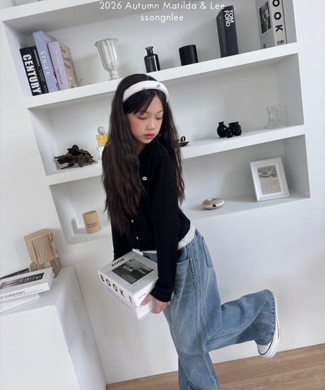 82[予約]matilda&lee stripe layered cardigan