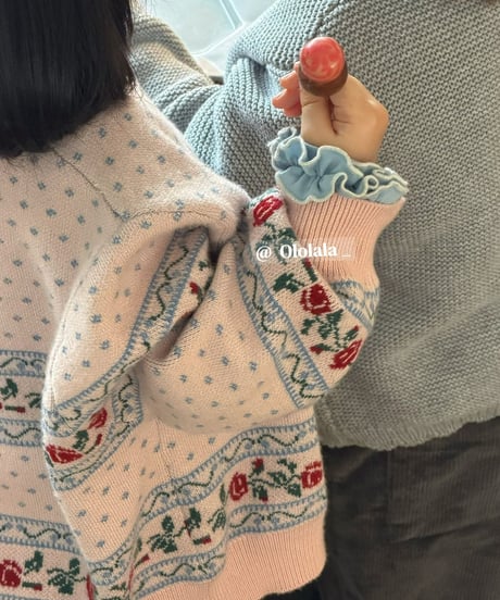 21[予約]ololala rose knit cardigan