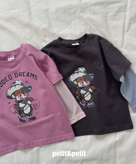 8[予約]petit&petit cowgirl layered t