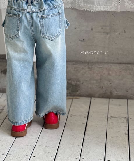 26[予約]poisson pleated denim skirt pants