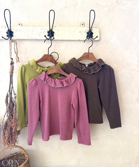 10[予約]OREN blooming frill picot t-shirt