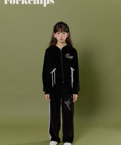 5[予約]FORKCHIPS oops velour pants