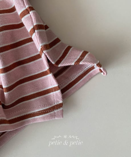 17[予約]petit&petit tommy striped t