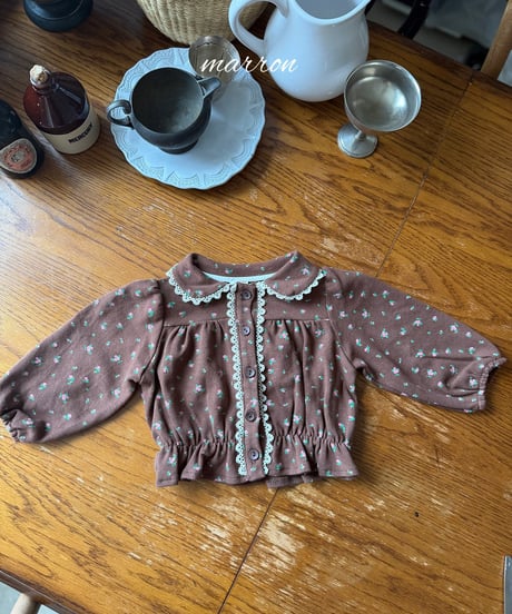 12[予約]marron sharon blouse(XS-L)