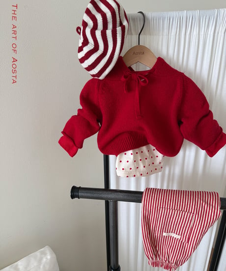 10[予約]Aosta knit cookie hoodie