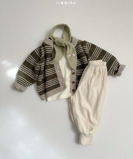 6[予約]minirobe line knit cardigan
