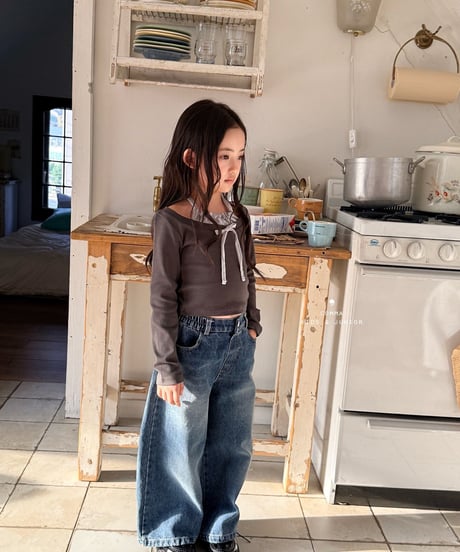 26[予約]COMMA wide denim pants(blue)