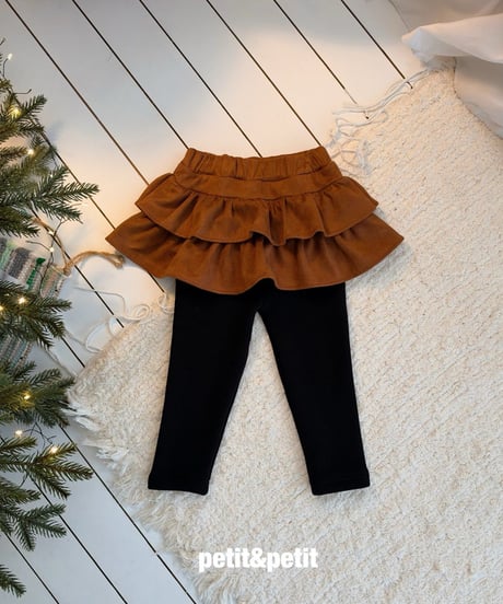 33[予約]petit&petit suede cancan skirt leggings