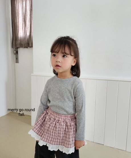 12[予約]merry go round check skirt jogger pants