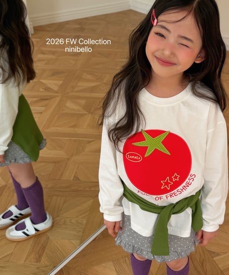 17[予約]ninibello tomato patch tee