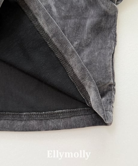 44[予約]ELLYMOLLY velvet mesh mock turtleneck