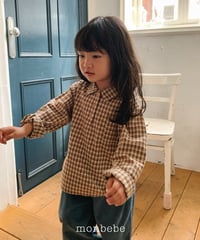 18[予約]monbebe check shirts