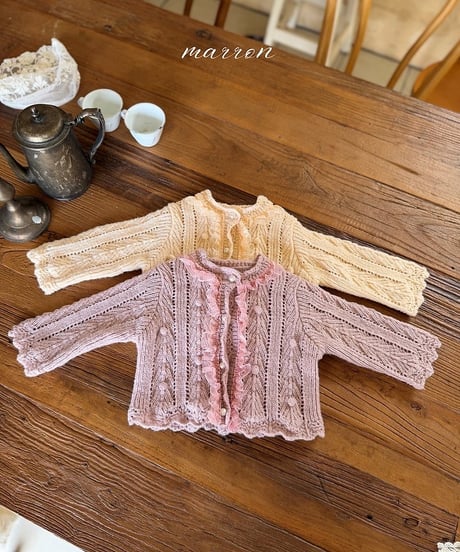 4[予約]marron elle knit cardigan(XS-L)