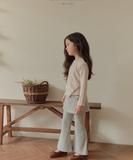 40[予約]melikey button wrap bootcut
