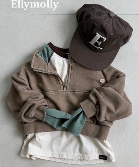 31[予約]ELLYMOLLY arch pig half zip