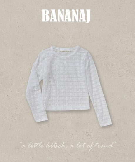 29[予約]BANANAJ rhythm flower lace t