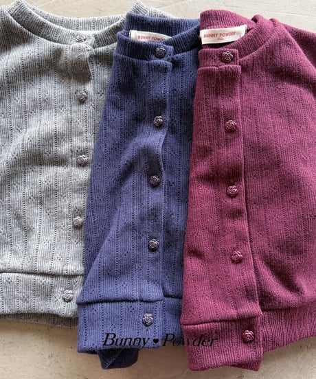 21[予約]bunny powder rose buton cardigan