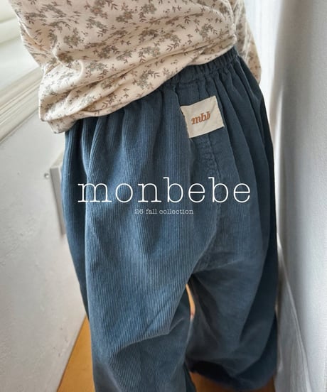 17[予約]monbebe corduroy jogger pants