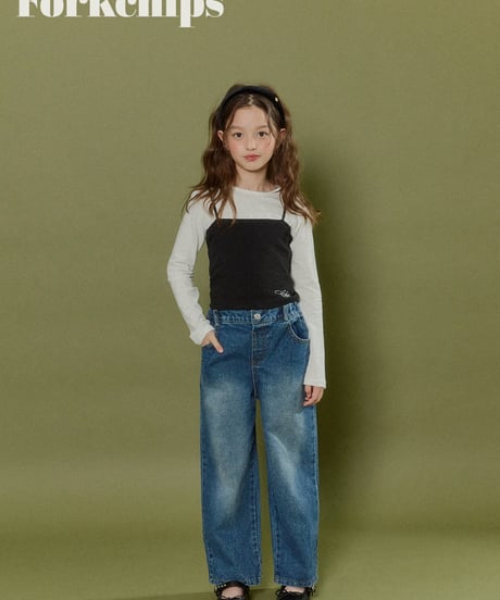 28[予約]FORKCHIPS canvas denim pants