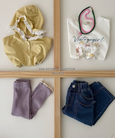 48[予約]melikey frill cut denim pants