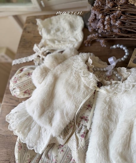 11[予約]marron teddy vest(XS-L)