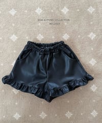 32[予約]melikey leather frill pants
