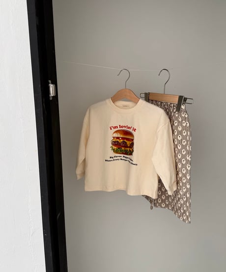 7[予約]nightbebe burger long sleeve tee