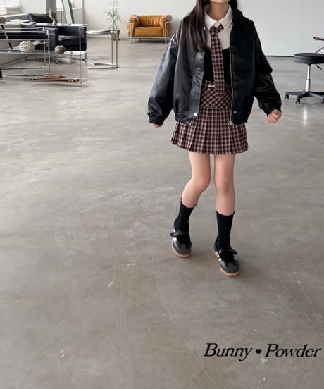 57[予約]bunny powder mocha skirt
