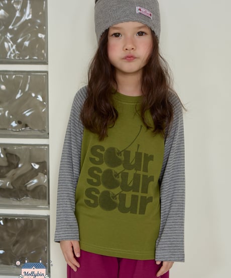 2[予約]Mollybin vintage raglan shirts(cherry)