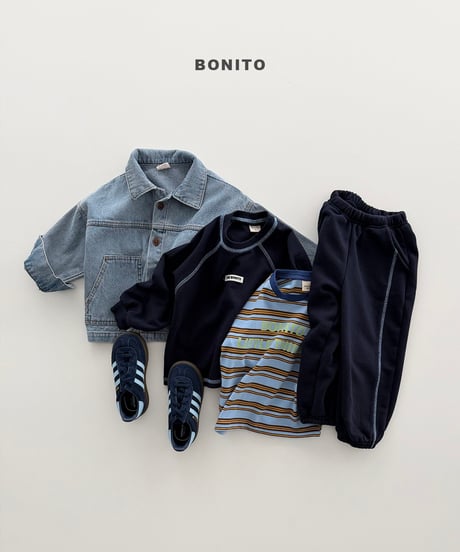 11[予約]bonito color stitch raglan set