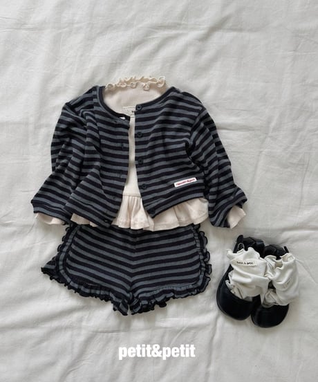 24[予約]petit&petit striped cardigan