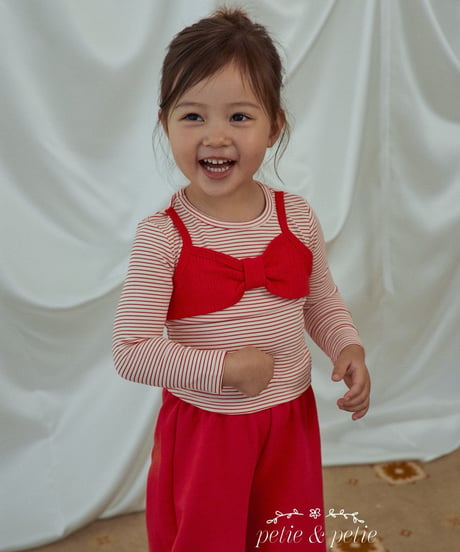 2[予約]petit&petit ribbon bustier t