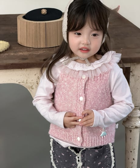 20[予約]aiai honey button knit vest