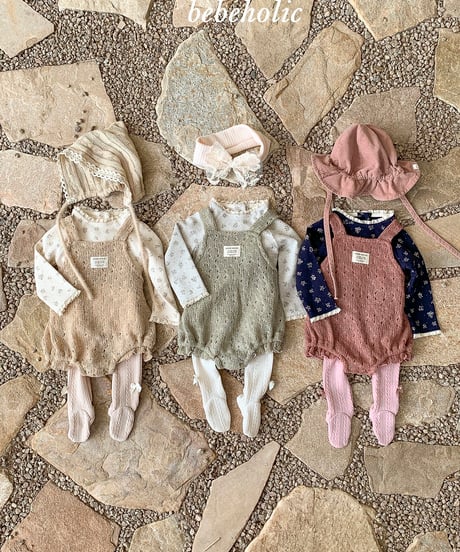 44[予約]bebeholic honey knit suit