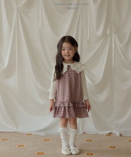 52[予約]melikey check frill ops