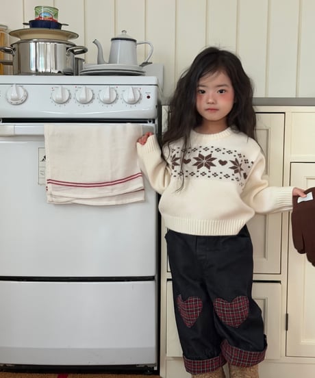 54[予約]ninibello nordic snowflake knit