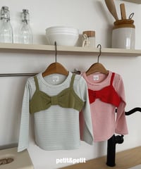 2[予約]petit&petit ribbon bustier t